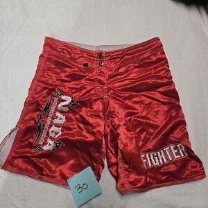 Red Men's Fighter Training Shorts